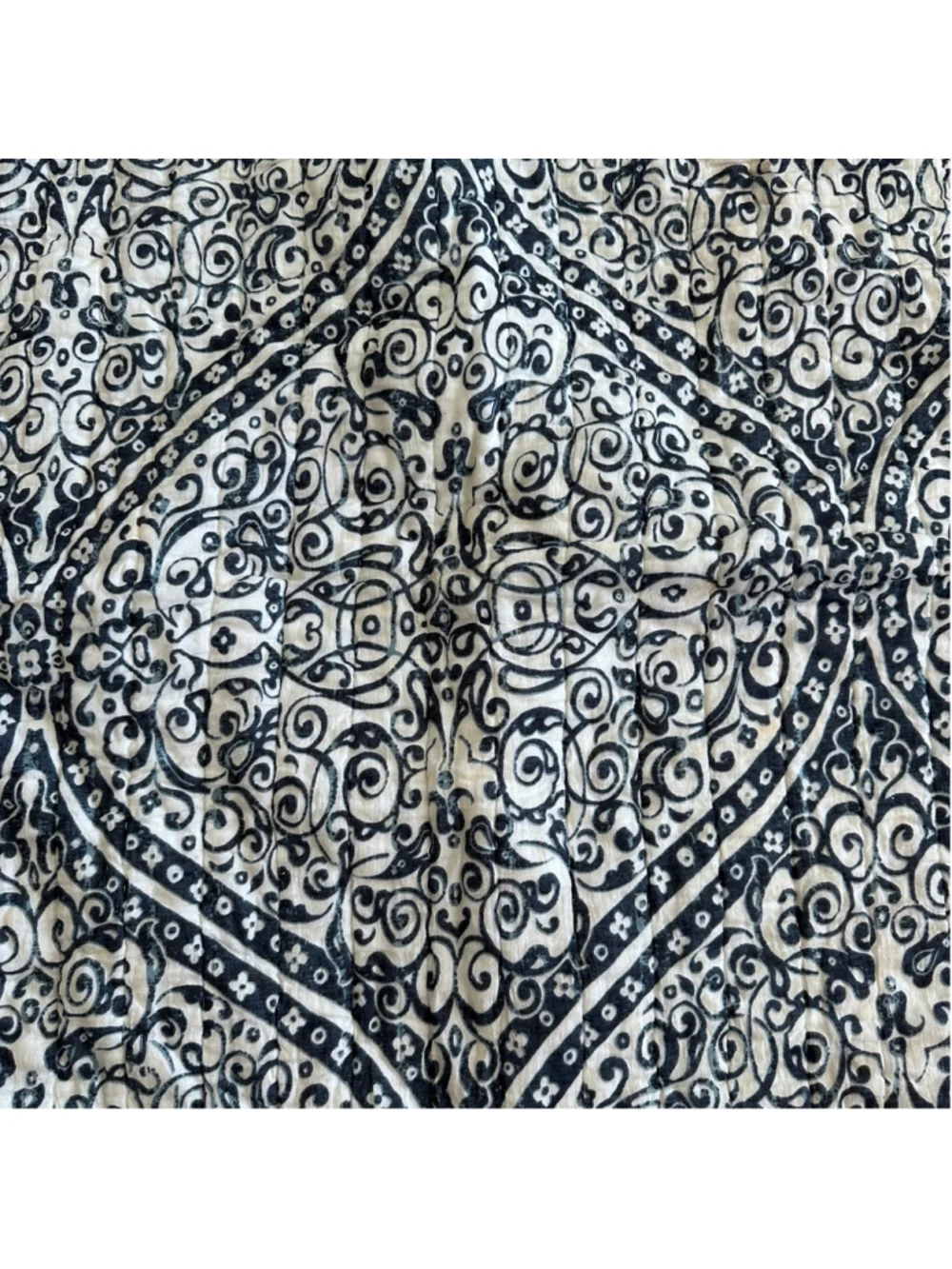 Pottery Barn Euro Sham Blue White Medallion Pillow Cover 26x26
